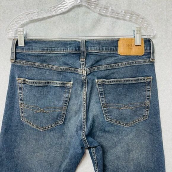 Levi’s Signature S51 Straight leg Jeans Men’s 30x32 Dark Wash Denim Very Good co - Picture 3 of 7